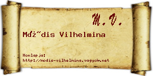 Módis Vilhelmina névjegykártya